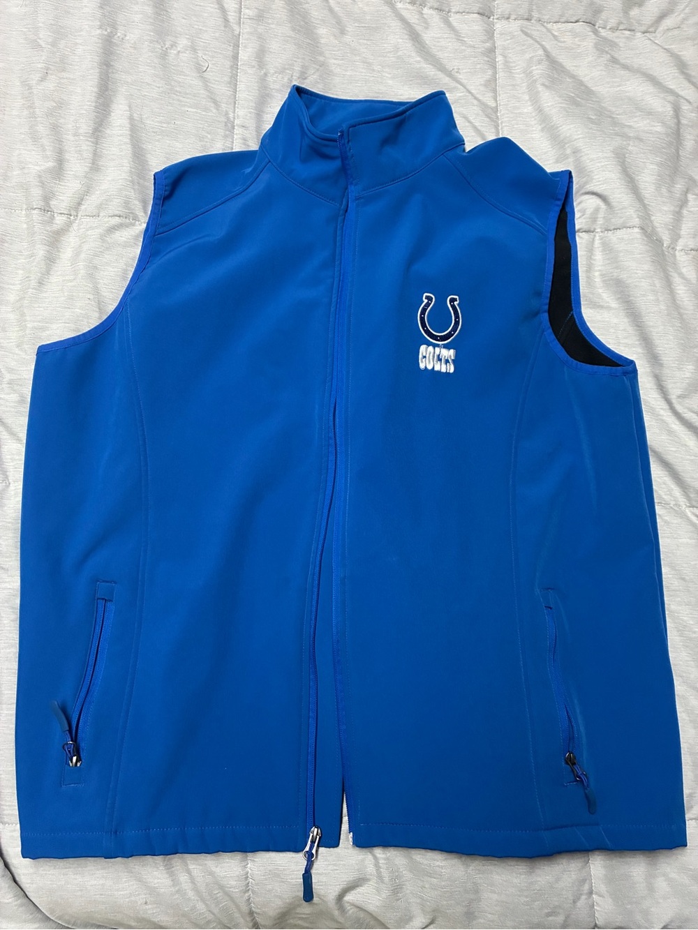 Indianapolis Colts NFL Blue Fleece Vest XXL Full Zip Team Apparel